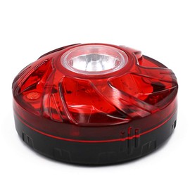 2Pcs LED Warning Strobe Light, Red Warning Emergency Led Strobe Beacon Lights with Magnetic Base, Battery Operated Strobe Light, Battery Strobe Light, Red Flashing Light