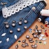 sourcing map 60 Sets Rhinestone Rivets, 8mm Leather Rivets Crystal