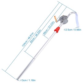 Barrel Pumps, Manual Oil Pump, Drill Pump, Aluminum Alloy Barrel Pump, Hand Drum Pump for Kerosene, Gasoline Oil Fuel, Hydraulic Fluid Rotary Oil Fuel for 5, 15, 30, 55 Gal