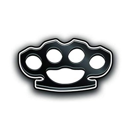 More Shiz Brass Knuckles (2 Pack) Vinyl Decal Sticker - Car Truck Van SUV Window Wall Cup Laptop - Two 5 Inch Decals - MKS0708