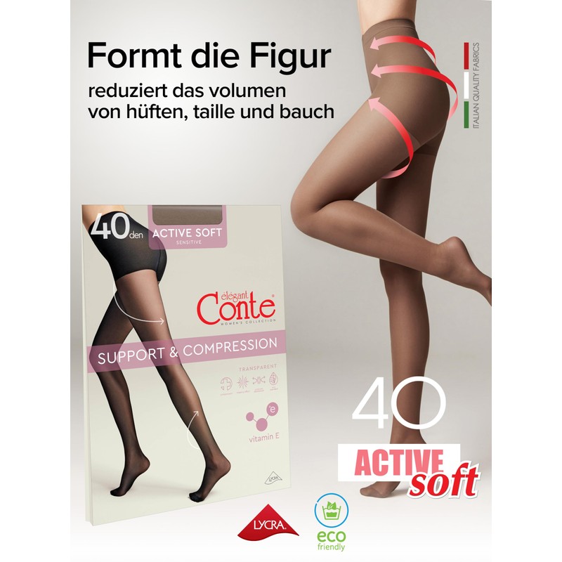 Conte elegant Women's Tights for Sensitive Skin with Vitamin E