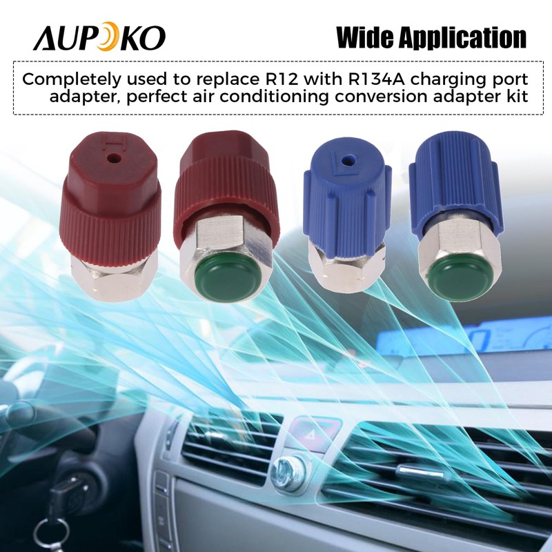 Aupoko 2 Sets R12 R22 to R134A Retrofit Valve Kit,