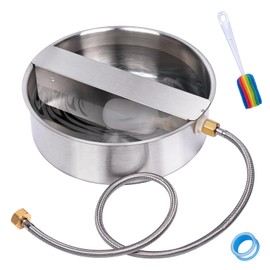 Automatic Dog Water Bowl Dispenser Large Breed Outdoor Pet Water Fountain Pet Waterer with Float Valve 6.5L Heavy-Duty Stainless Steel Auto Waterer for Large Dogs Cats Puppy Chicken Goat