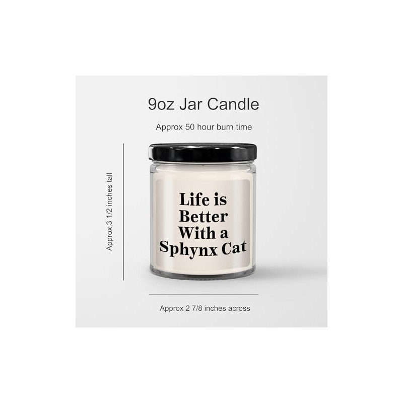 Sphynx Cat Scented Candle Gifts for Father's Day | Funny