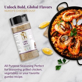 Nuksy’s Gourmet Chicken Dust 5oz and Steak Rub 5.5oz 2-PK Bundle, Large | All-Purpose | BBQ Rub & Grilling | Low Sodium, Gluten FREE, Vegan Friendly, NO MSG