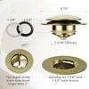 Brushed Gold Bath Tub Drain Stoppers,Wellup Universal Pop Up Bathtub