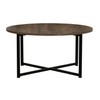 Household Essentials Walnut Industrial Narrow End Table | Metal C