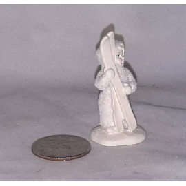 Department 56 Miniature Snowbabies Lets go Skiing  Handpainted Pewter Dept 56 NIB 76368