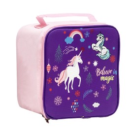 KEAIDUO Lunch Bag for Kids Girls, Gifts for Girls, Kids Snack Bag Insulated Reusable Lunch Tote Bag Thermal Cooler Bags Purple Unicorn