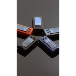 XIKAR® Ion Double-Jet Flame Cigar Lighter. with Textured trigger button and a safety mechanism. (Red)