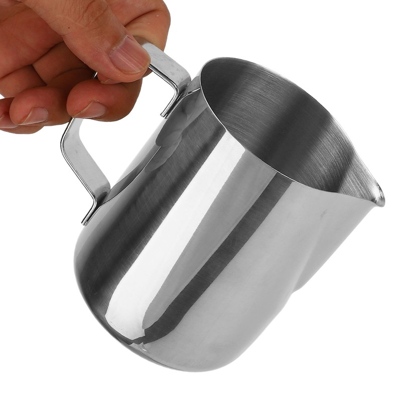 Milk Frother Cup 600ml Short Mouth Spout Milk Frothing Pitcher