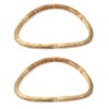 KUMGROT 2pcs Wood Bag Handles Bamboo Bag Handle Replacements D