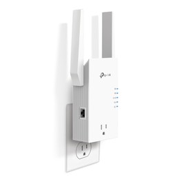 TP-Link RE765X AX3000 WiFi 6 Range Extender w/Smart Plug Integrated Passthrough | Dual-Band Wireless Repeater w/Ethernet Port | Up to 2400 Sq. Ft., 64 Devices | EasyMesh Compatible | App Setup