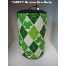 Handmade Handcrafted IRISH Eyeglass Case Holder Snoopy Eyeglass Case OR Irish Clovers Eyeglass Case - CLOVERS EYEGLASS CASE