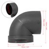 X AUTOHAUX 75mm Car Heater Warm Air Ducting Pipe Elbow