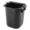 Rubbermaid Commercial Products Heavy-Duty Cleaning Pail, 5-Quart, Black, Utility Bucket