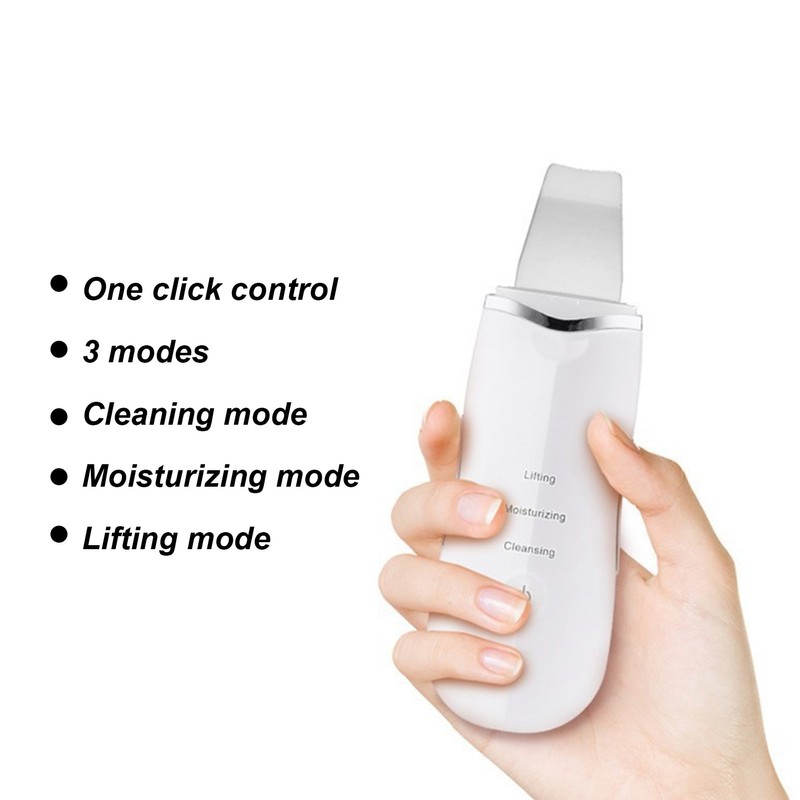 Electric Skin Scrubber Pore Spatula Face Cleaning Blackhead Removal Ultrasound