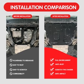 Engine Guards Mud Flaps for Ford Fusion 2013 2014 2015 2016 2017 2018 2019 2020 Front Engine Splash Shield Guards Suitable for Fusion Under Engine Cover Directly Replace Original One Black