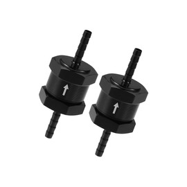 INFINAUTO Fuel Check Valve One Way/Inner Non Return One Way Check Valve for Car Fuel Petrol Gasoline Diesel/Durable 0.16" 4mm OD / 2 Pcs Black Stylish Design