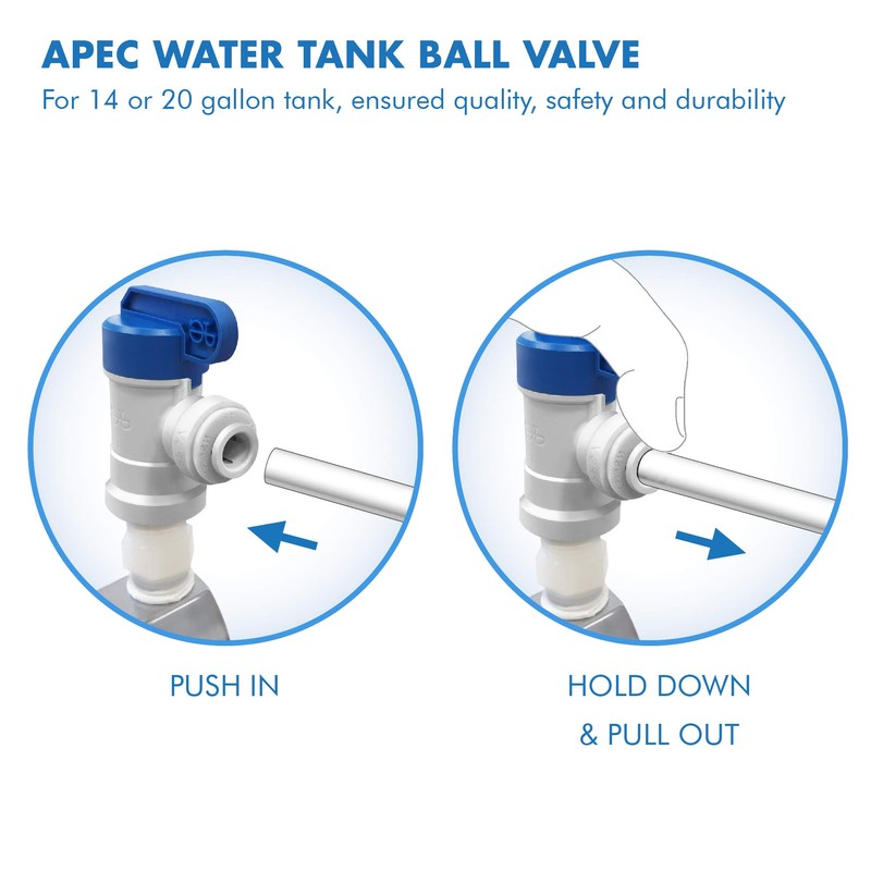 APEC Water Systems Tank Ball Valve (3/4" NPTF, 1/4" Output)