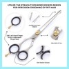 Left-Handed Pet dog Grooming Scissors Set Pro-Grade Curved Shears for