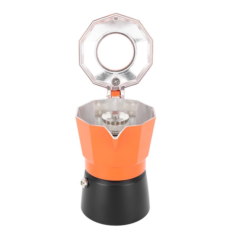 Moka Pot Stovetop Coffee Pot 2 Valve Aluminium Alloy Heat