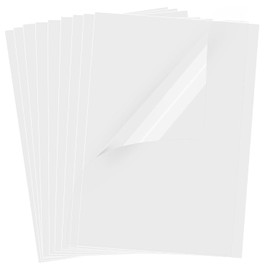 Stoooduo 10pcs Clear PVC Sheet A4 Size Clear Flexible Cover Protective Hard Plastic Sheet Office DIY Cutting