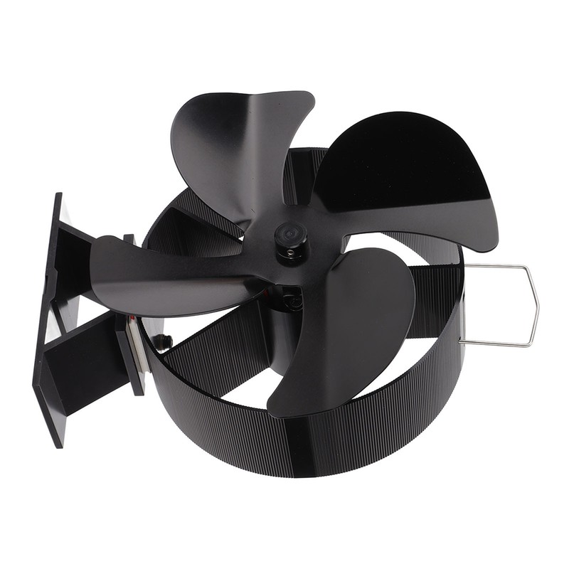 Heat Powered Stove Fan Aluminum Alloy 4 Blades Strong Wind