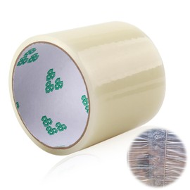 MxyVrix High Performance PVC Tarpaulin Repair Tape, Transparent, 8 cm x 10 m, Ideal for Tent, Parasol, Truck Tarpaulin, Awning, Awning and Gazebo