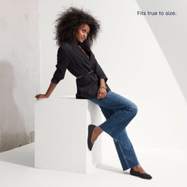 Rothy's The Point II Women's Slip-On Shoes, Pointed-Toe Flats, Black, Made From Recycled Plastic Bottles & Machine Washable, Size 6