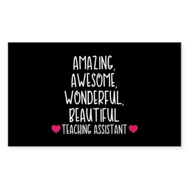 CafePress Amazing Teaching Assistant Sticker Rectangle Bumper Sticker Car Decal