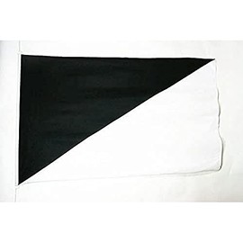 AZ FLAG - Flagge Strand Schwarz Und Weiss 150x100 cm - Chwarz Und Weiss Fahne 100 x 150 Cm Aussenverwendung - Flaggen