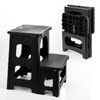 Ligebul 2-Step Stool Foldable, Non-Slip Folding Step Stool Plastic Steps