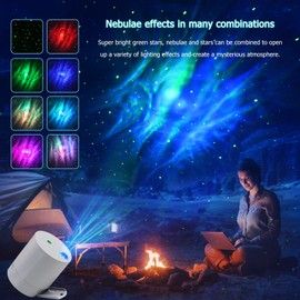 Galaxy Projector Star Projector, Northern Lights Projector with Remote Control, Adjustable Color, Brightness and Movement Speed, Night Light Projector for Adults, Bedroom, Living Room