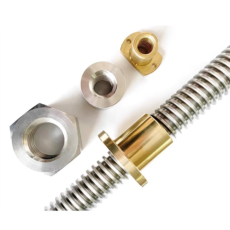 T8 Lead Screw 300mm / 11.81 inch Length + Brass