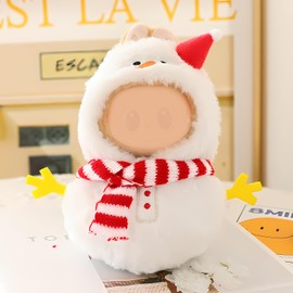 UNOGIFT La Boo-Boo Doll Clothes Adorable Soft Plush Outfit – Cozy Fashion Costume & Accessories for Series 1 and 2 Doll Collectors, Snow Man