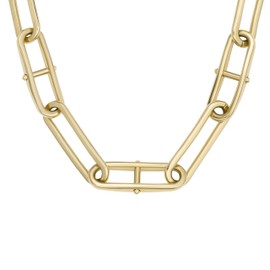 Fossil Women's Gold Stainless Steel Heritage Necklace, One Size