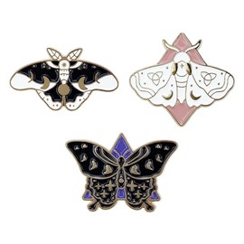 lihonzhiButterfly Pin Set Moth Pins Cute Christmas Backpacks Lapel Pins Kawaii Pins Aesthetic Brooches Badges Gift Cartoon Pins for Steampunk Hats Jackets Jewelry for Women Clothing