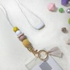 Beaded lanyard,id badge lanyard,teacher lanyard,silicon lanyard (Yellow)