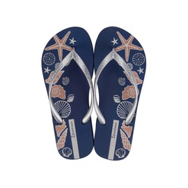 Ipanema Women's Classica Happy Xi Fem Flat Sandal, Metallic Silver, 7/8 UK