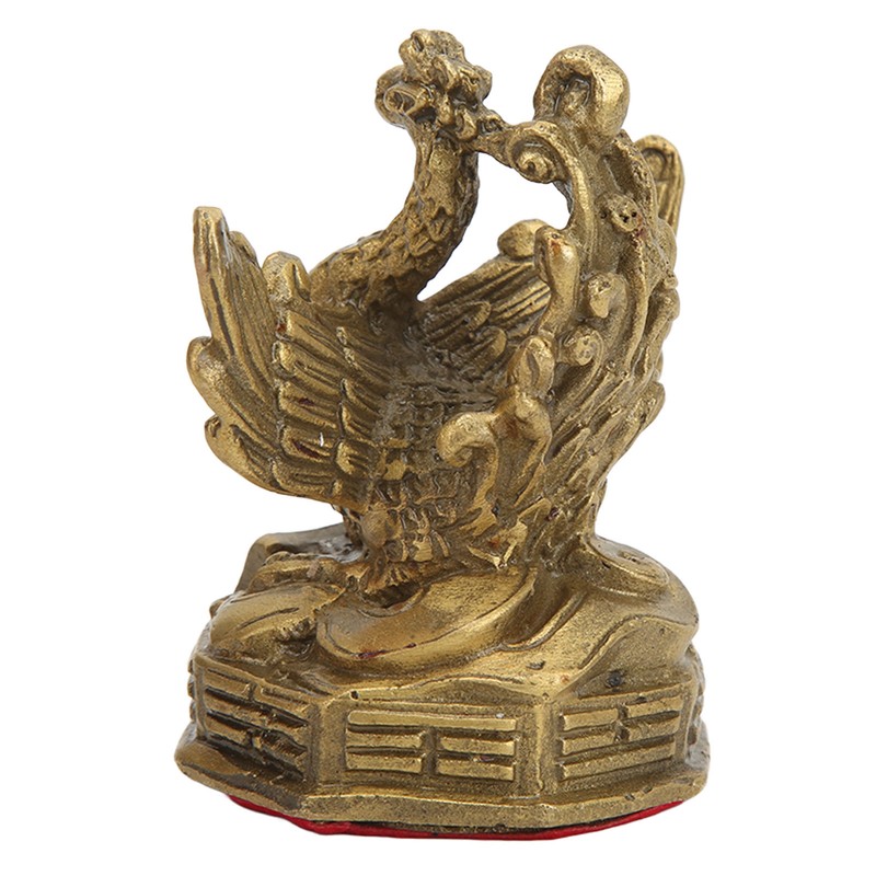 Brass Phoenix Statue High Hardness Good Gloss Phoenix Decorative Figurines