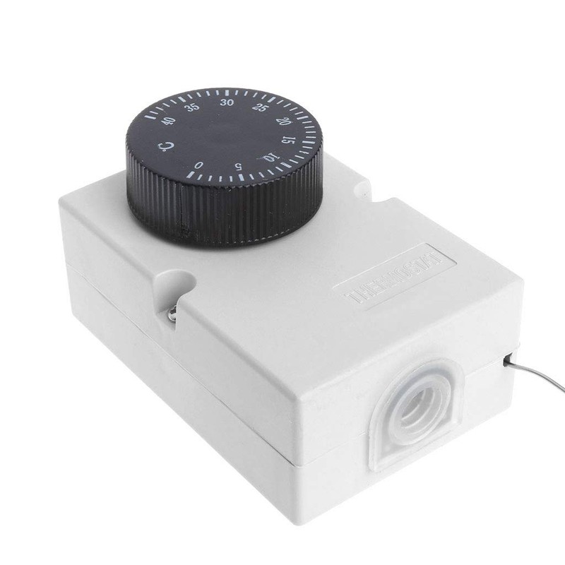 WOWOWO AC220V 0-40℃ Temperature Switch Capillary Thermostat Controller w waterproof