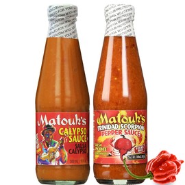 Matouk's Calypso Sauce and Trinidad Scorpion Pepper Sauce 10 fl oz (Pack of 2)