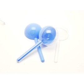 12 fillable Baby rattles Shower Favors Candy Bath Bombs Holders 2.5" Dia / 60mm (Blue)