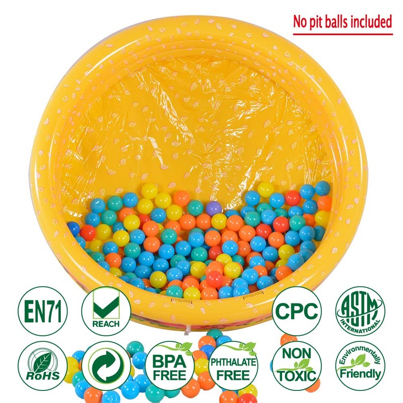 XFlated Hamburger 3 Ring Inflatable Kiddie Pool for Kids, 45