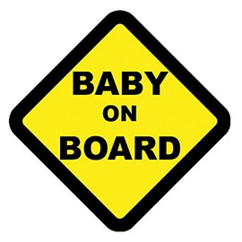 PrintSuperstar Baby On Board Child, Kids Warning Vehicle Safety Sign Sticker
