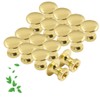 16 Pcs Mini Cabinet Knobs,1/2 Inch Brushed Gold Dresser Knobs,