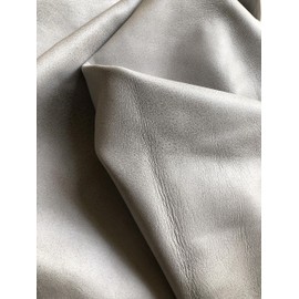 Premium Quality Crazy Horse Vegetable Tanned Crafting Whole Nappa Soft Sheepskin Genuine Leather Hide- NO Holes & CUTS (White Distressed, 12" x 12")