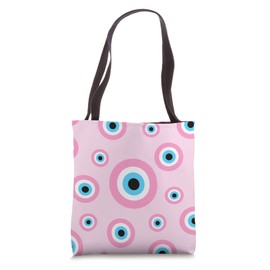 Hot Pink Aesthetic Evil Eye Decor Preppy Tote Bag