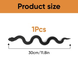 YEVON 3D Printed Snake Animal Toys - Black 3D Printed Animals Fidget Snake Toy - Articular Mobility Animals Model Ornament - Realistic Flexible Animal Figures for Adults